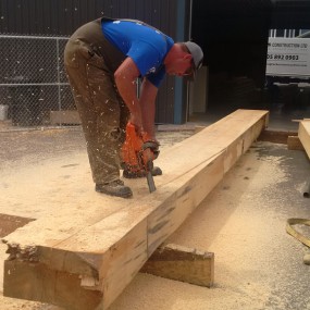 Cutting timber radius
