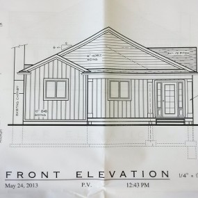 Blueprint: Front Elevation