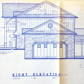 Blueprint: Right Elevation