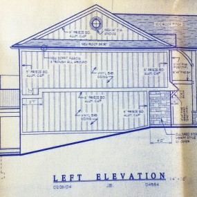 Blueprint: Left Elevation